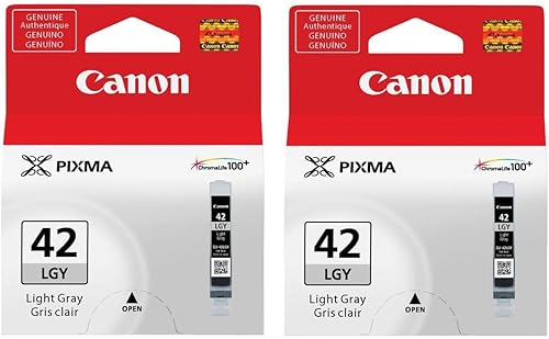 Canon CLI-42 Cartucho de tinta gris claro, paquete de 2