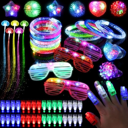 Coffret de 64 jouets lumineux pour cotillon de mariage et anniversaires