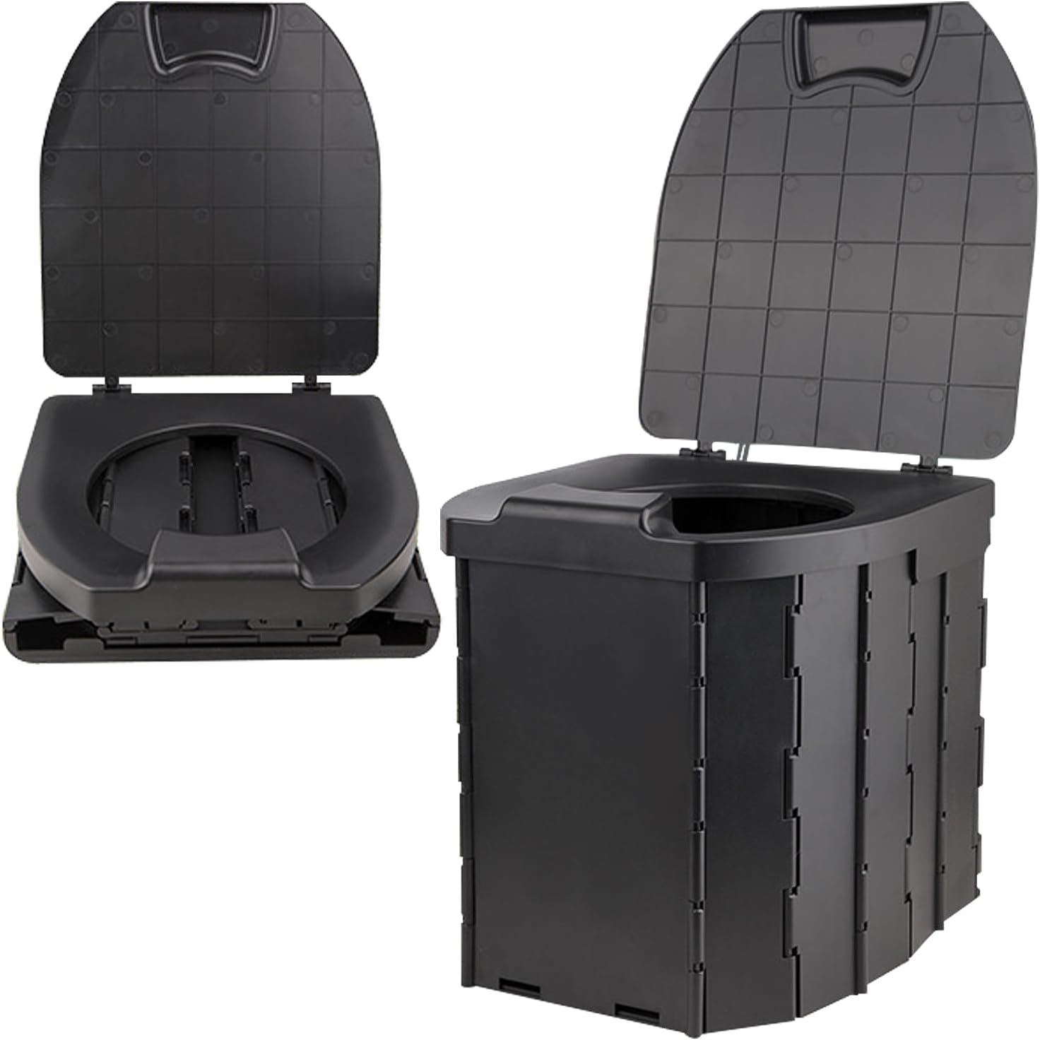 Portable Toilet for Camping, Portable Toilet for Adults,Bring 5 garbage bags and storage bags,Folding Waterproof Porta Potty for Camping, Car, Bucket, Travel, Outdoor, Hiking, Trips