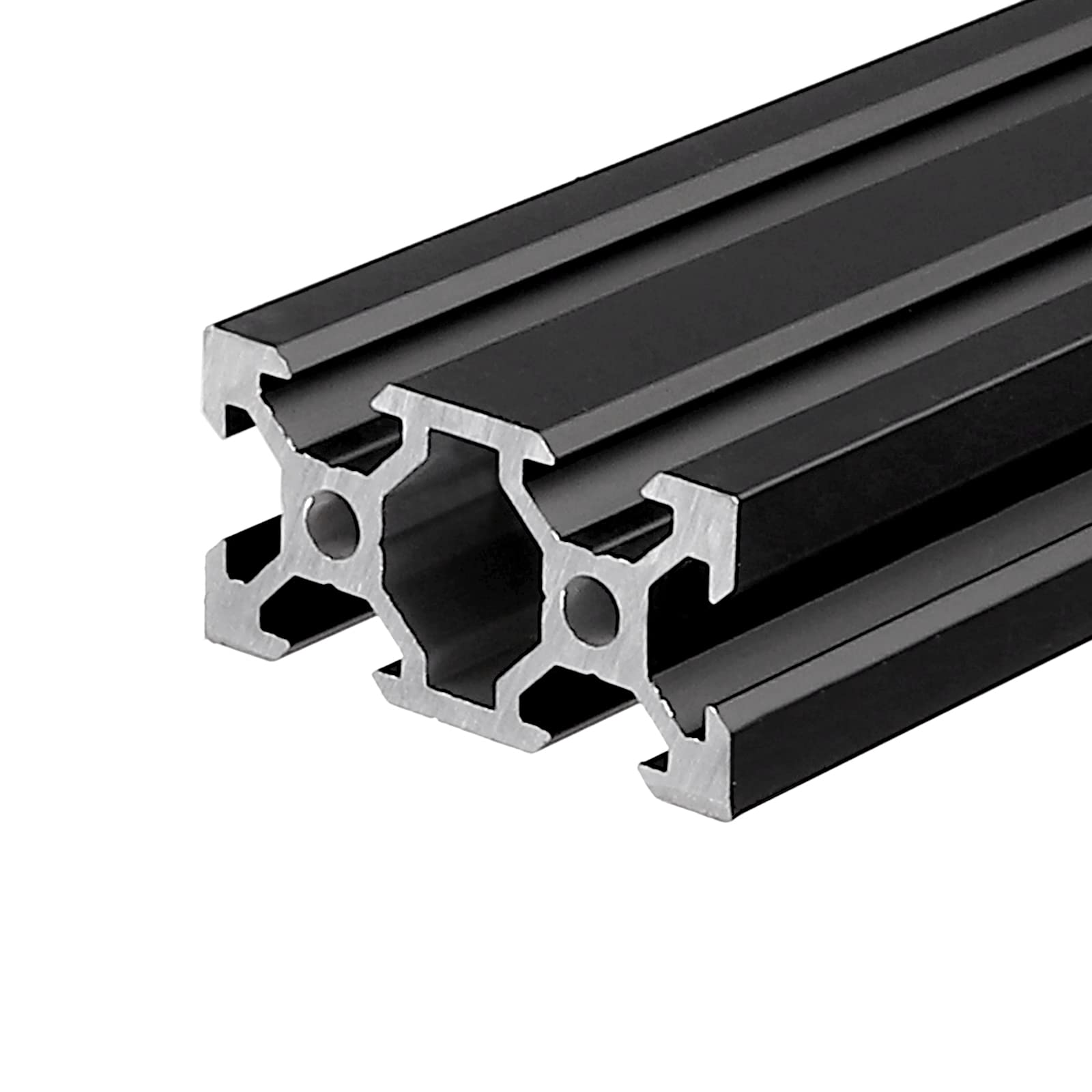 JiGiU 4 Stück 1000mm V-Slot 2040 Aluminiumprofil Extrusions Linearschiene für 3D-Drucker CNC-Maschine Schwarz