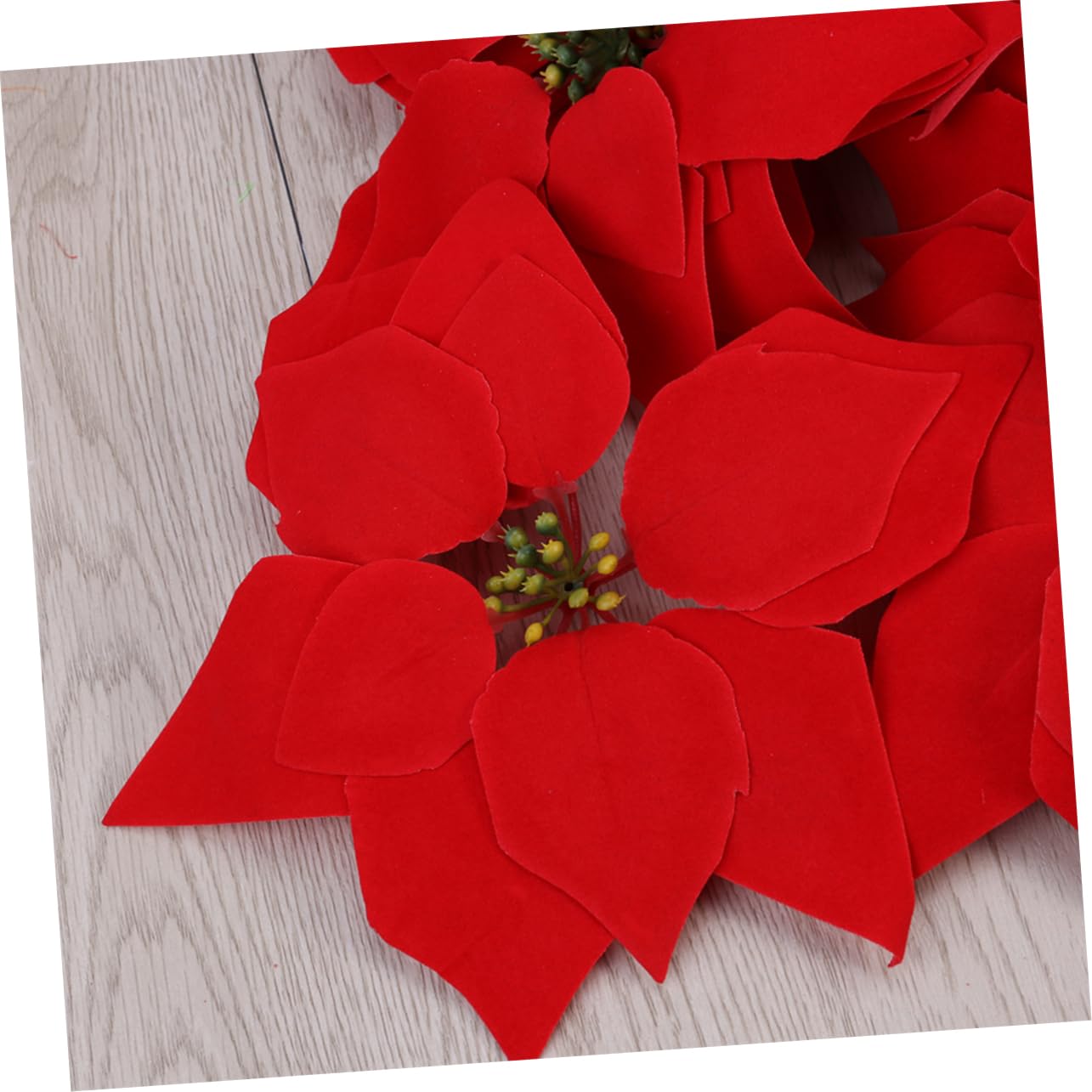 Künstliche Weihnachtsstern Blütenköpfe 50 Stück Für Weihnachtsbaum Türkranz Und Tischdekoration Außen Und Innendekor