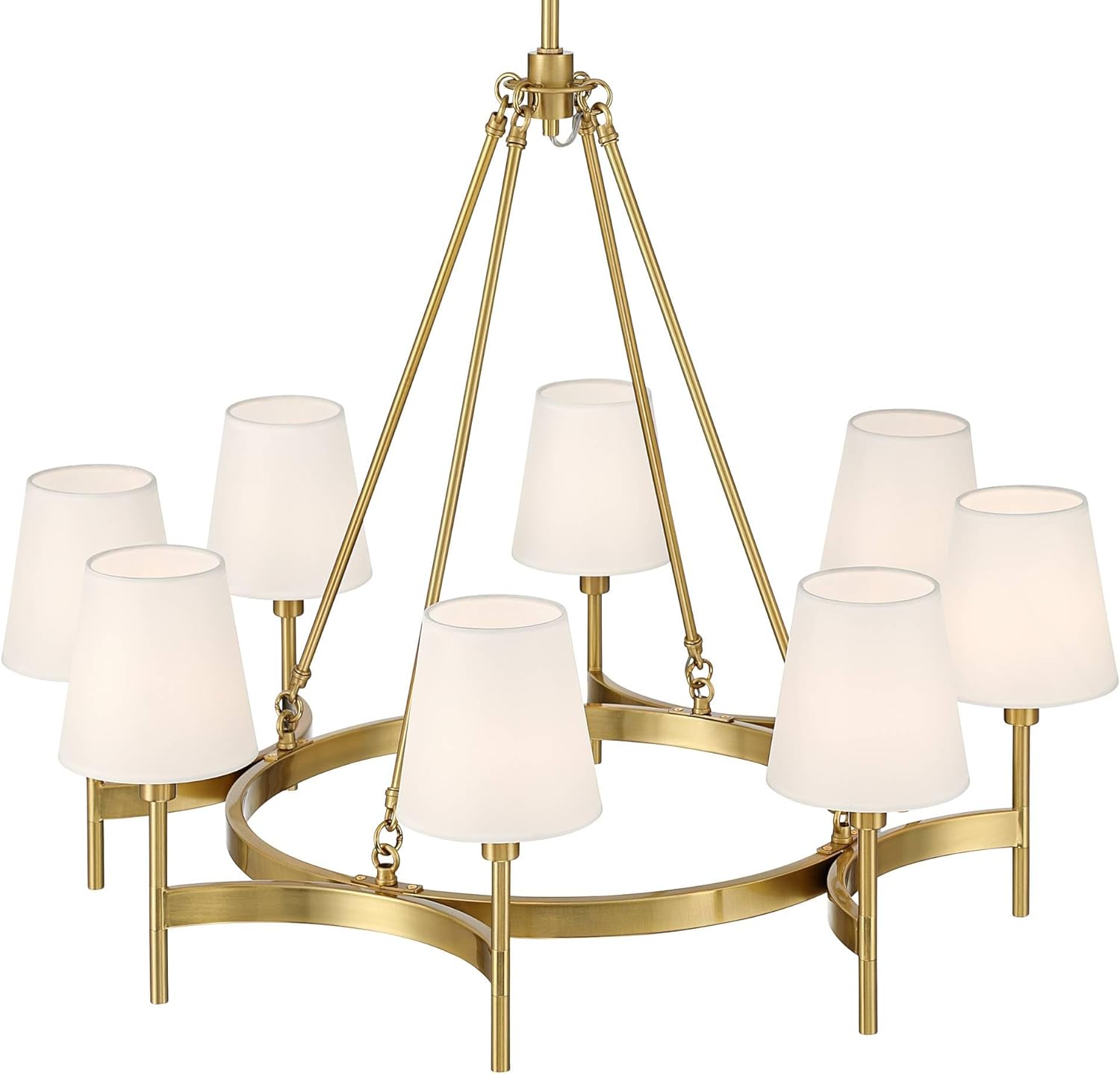 Possini Euro Design Possini Euro Greta 30 1/2" Wide Brass 8-Light Shade Chandelier