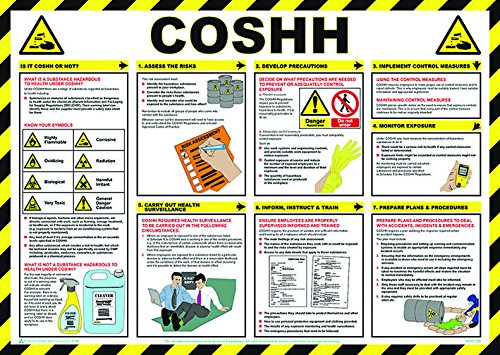 Cartel, Guía COSHH, Signos de Protección Personal, Seguridad del Sitio - A704