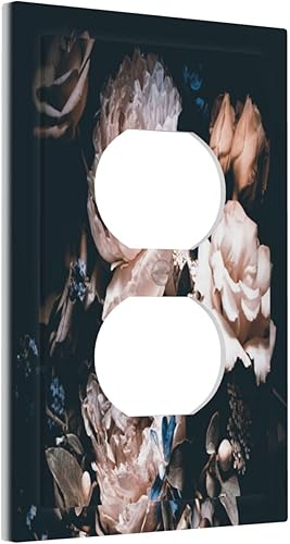 Miniatura 26 de Cubierta de Placa de Pared de 2 Pandillas de Mármol Abstracto, Placa Frontal de Interruptor de Luz Eléctrico Decorativa en Azul Marino y Oro