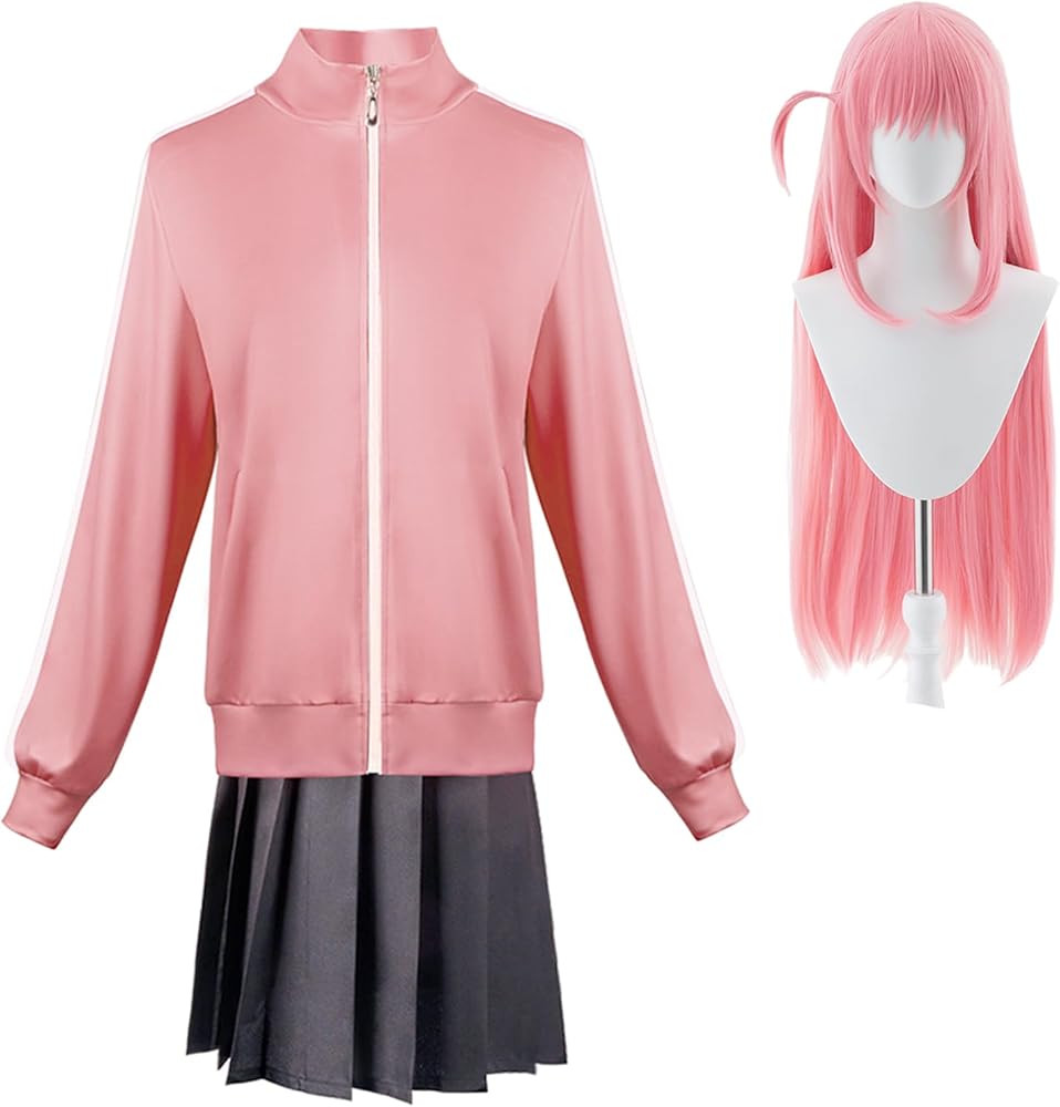 Amazon.co.jp: [NOKIJP] 後藤ひとり コスプレ衣装 ウィッグ付き ぼっち