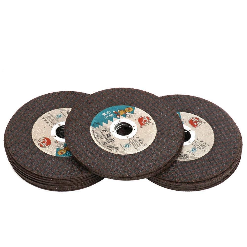 Disco de corte de metal para amoladora angular de 4 pulgadas, rueda de corte de resina reforzada con fibra, hoja para acero inoxidable, 5-50 piezas, marrón, 50 unidades