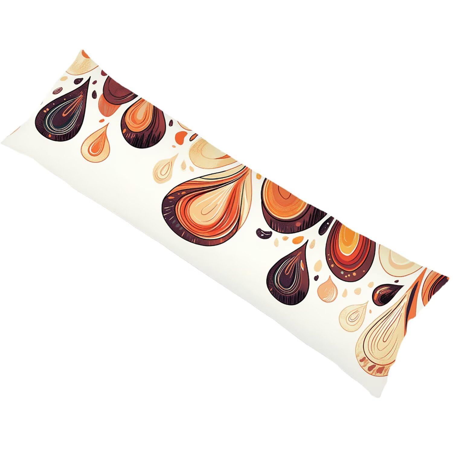 Poszewka na poduszkę 180 cm, spalona pomarańczowa poszewka na poduszkę 60 x 180 cm Aksamitna poszewka na poduszkę z bocznym śpiącym, z niewidocznym zamkiem błyskawicznym, ochrona kropli wody, poduszka
