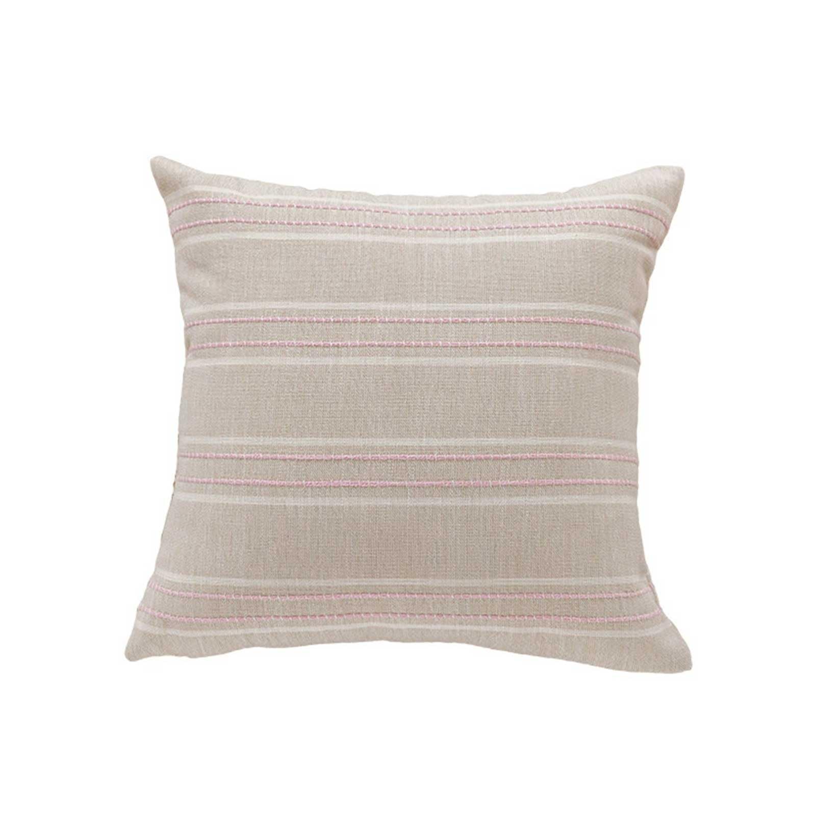 AXCTYSFP Decorative Boho Throw Pillow Covers Farmhouse Garden Textured Cushion Cases,Pink,45 * 45cm