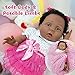Milidool Black Realistic Reborn Baby Dolls Girl 22 Inch Lifelike Weighted African American Newborn Girl Dolls That Look Real Girls Gift Set