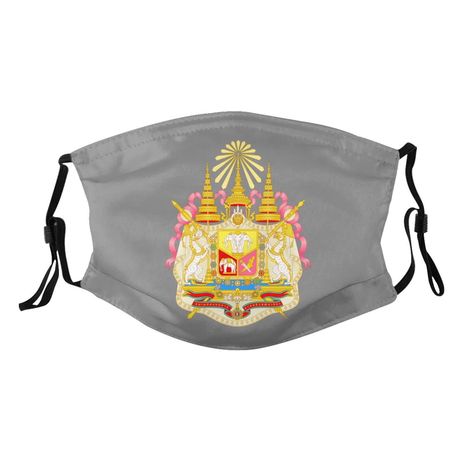 Coat of Arms Thailand Mask Protect Respiratory System Breathe with Peace of Mind Black