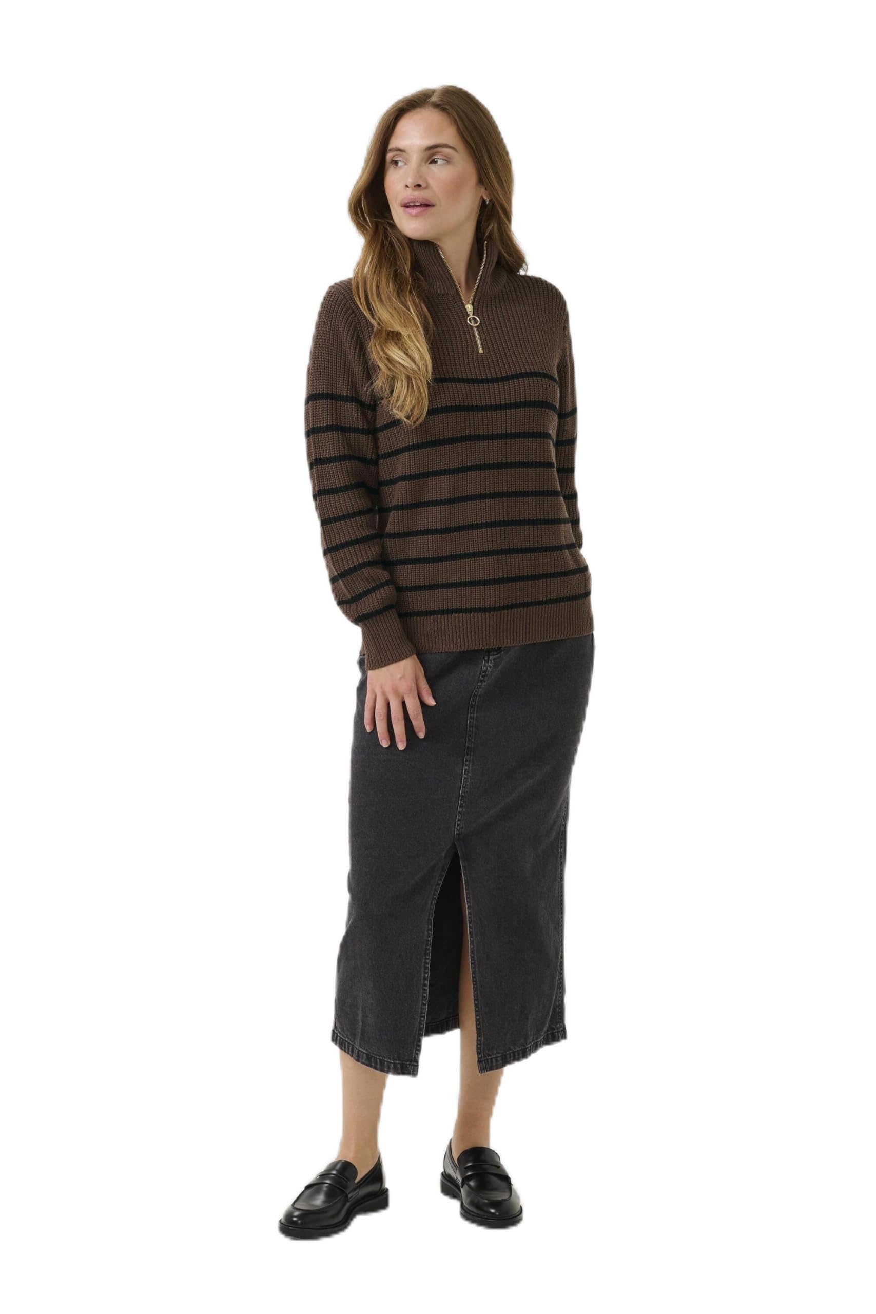 KAFFE Damen Strickpullover KAlioa Lange Ärmel