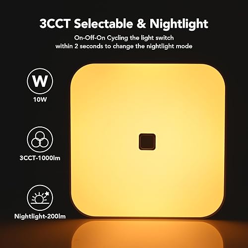 Miniatura 5 de OREiN Extractor de baño 2 en 1 con luz, 100 CFM 1.5 Sones, ventilador de baño de 25 W con luz, 1000 lm, 3000 K4000 K5000 K seleccionable y luz