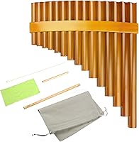 Vista 10 de 15 Tubos Brown Pan Flauta G Key Instrumento musical tradicional chino Tubos de instrumentos de viento de madera (mano derecha)