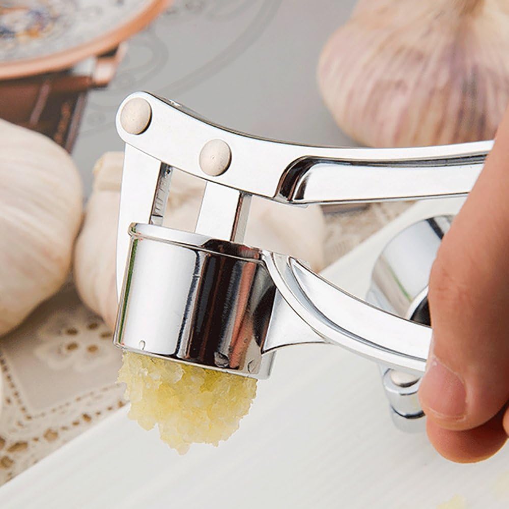 Amazon 多機能ステンレススチールGarlic Press Mincer Heavyクラッシュローラーキッチンピーラーセルフ