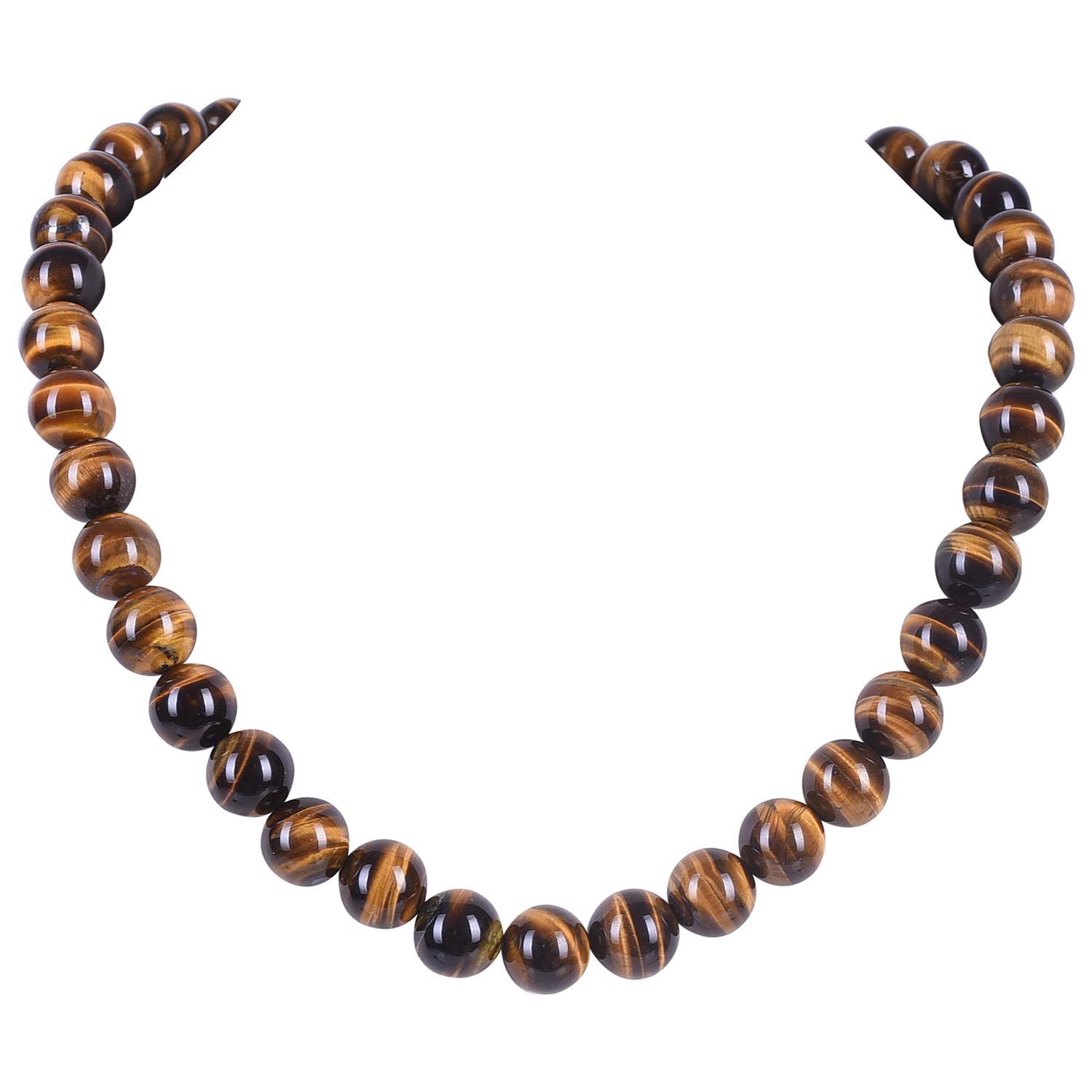Ratnavali Jewels Stone Base Metal Tigers Eye Necklace for Women (Brown) (B0837WCPX2) Amazon Price History, Amazon Price Tracker