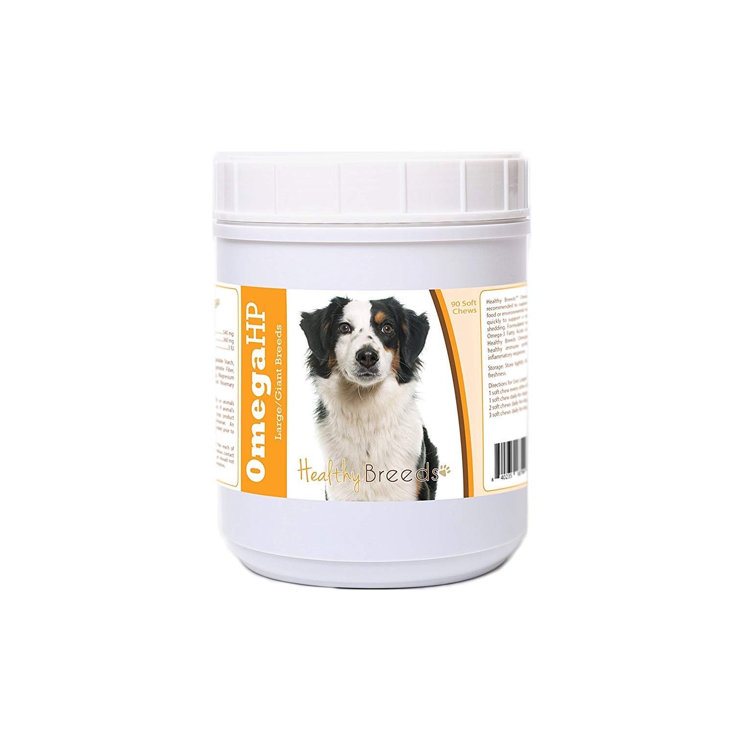 Healthy Breeds Miniature American Shepherd Omega HP Fatty Acid Skin and Coat Support Soft Chews 90 Count