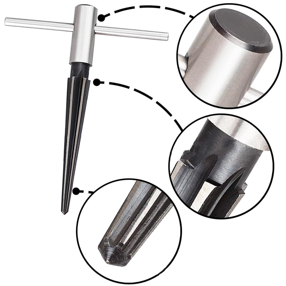T Handle Reamer Set - Guitar Bridge Pin Hole Tools -6 T Handle Reamer Set - Guitar Bridge Pin Hole Tools -6
