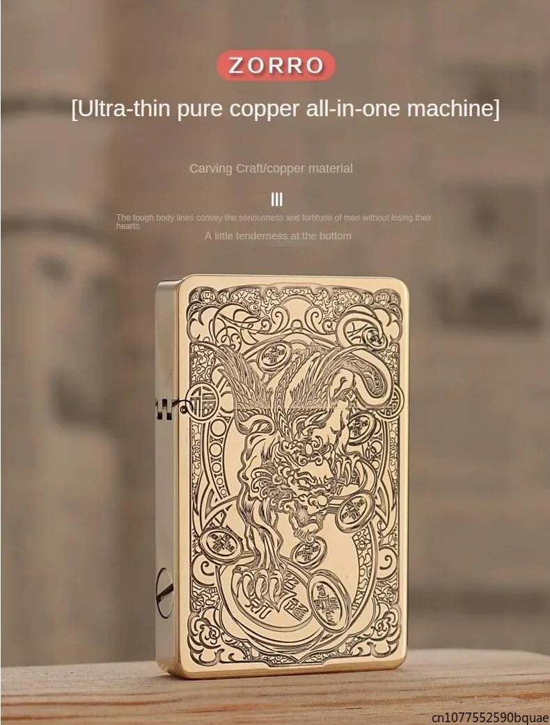 Amazon.com: Zorro ZL8 Ultra-Thin Copper and Brass Kerosene Lighter