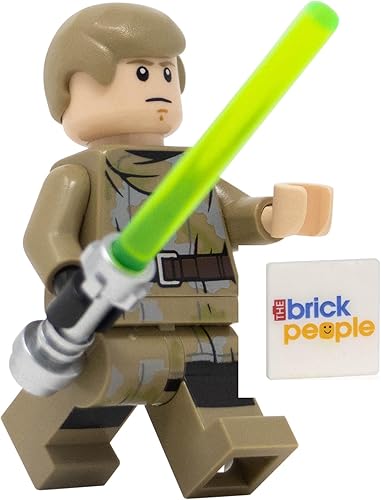 LEGO Star Wars Luke Skywalker en traje de Endor con sable de luz verde oscuro