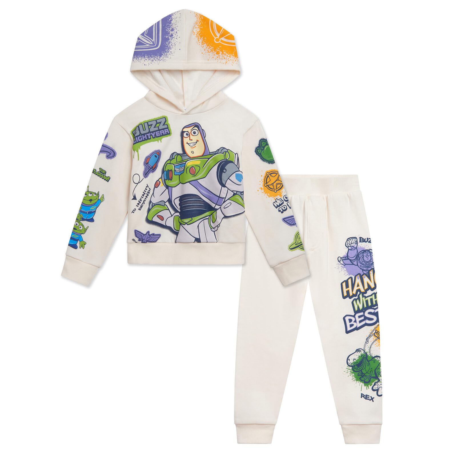 Disney Pixar Toy Story - Juego de sudadera con capucha y pantalones de forro polar para niños