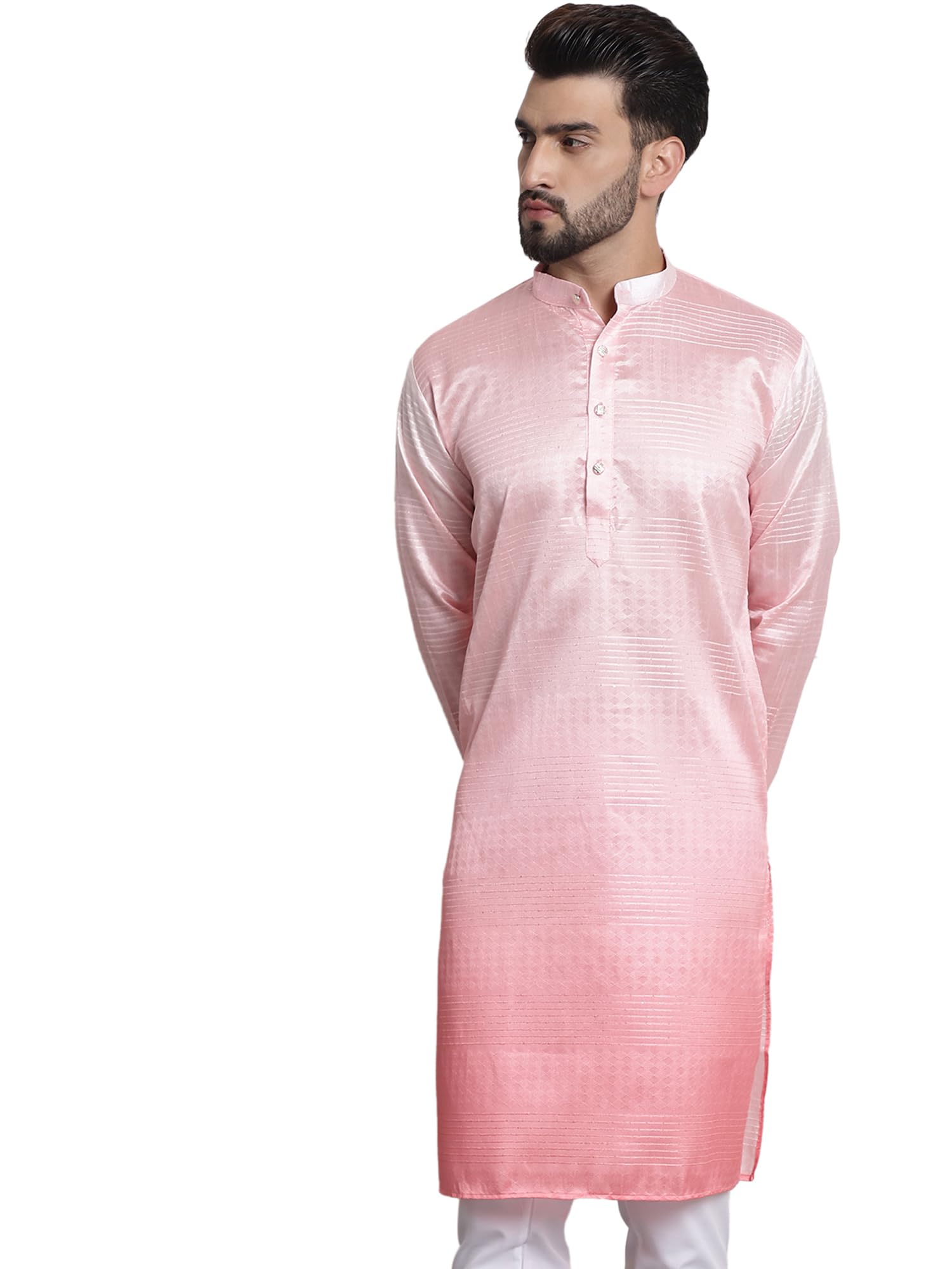 Kurta de seda jacquard transpirable para lucir impecable en bodas 8
