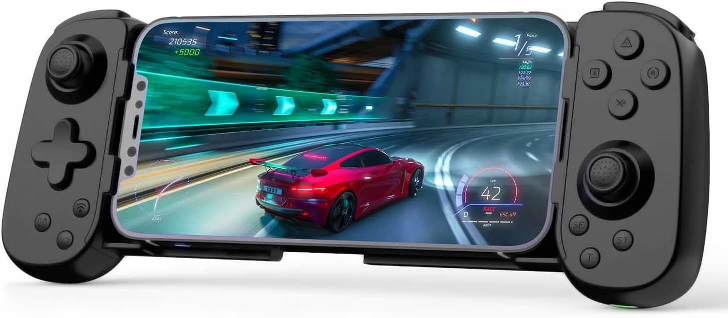 Tobo Mobile Gaming Controller for iPhone/Android/PC/Nintendo Switch/PS4, Cloud Games, with Hall Effect Joystick, 6 Axis Gyro, TURBO, Gamepa for Android with Phone Case Support (TD-1278GA)-image-14