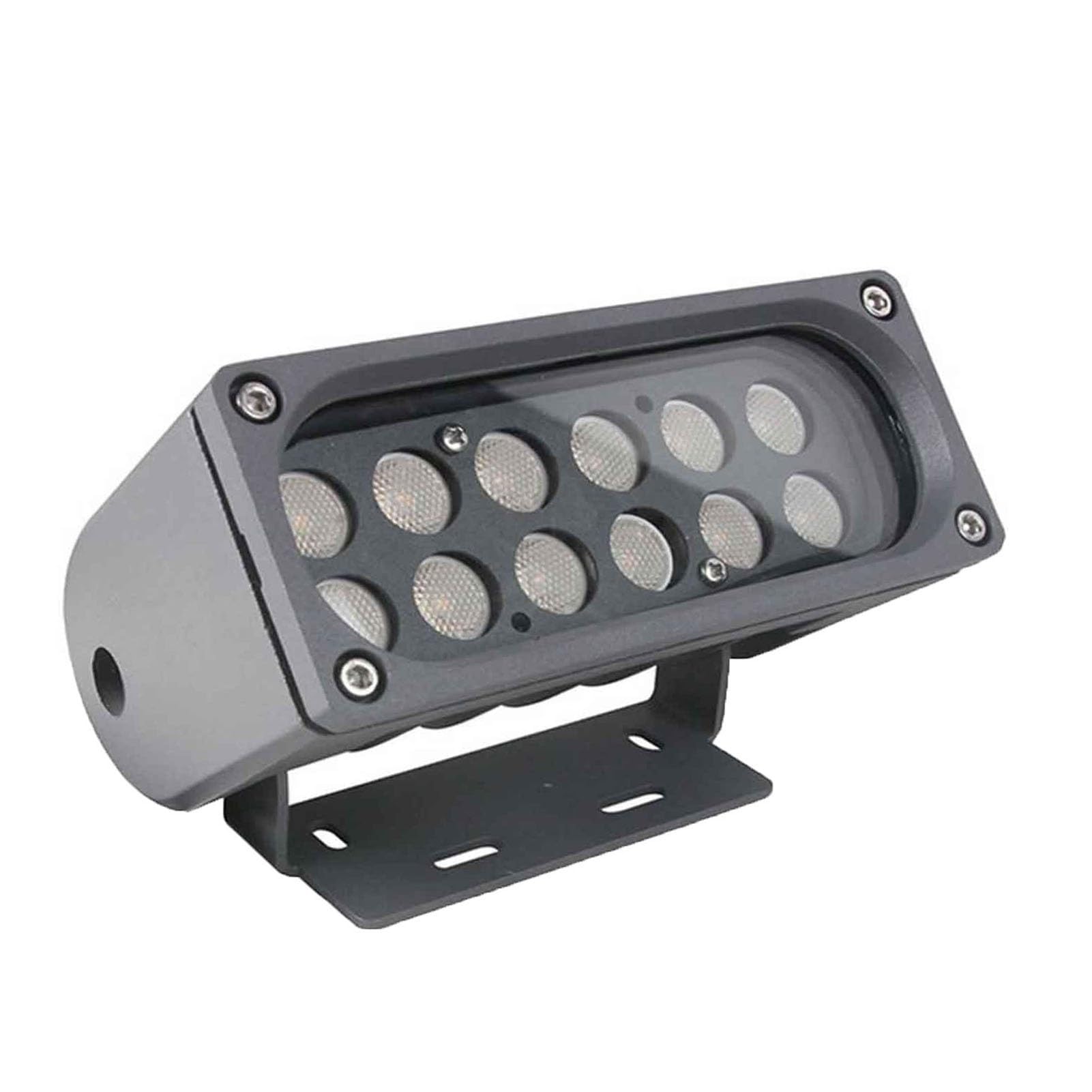 QICBYING Landscape Lamp - Outdoor Rectangle Spotlights, IP65 Outdoor Waterproof LED Lighting Courtyard Flood Lights, 12W Led Beam Light, For Patio Garden Driveway Lighting(White)