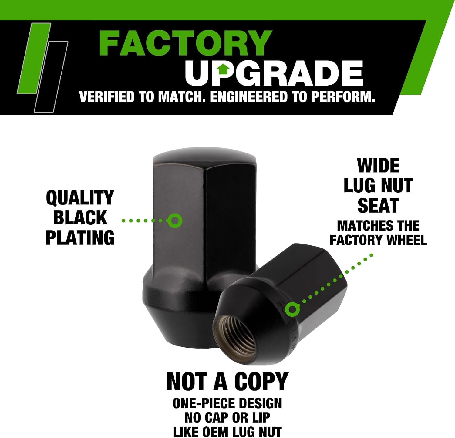 DPAccessories 23 Black Lug Nuts - Compatible with 2018-2024 Jeep Wrangler JL - Silver Hex Alloy Steel Nuts - M12 x 1.06 inches - M12 X 1.5 ACME