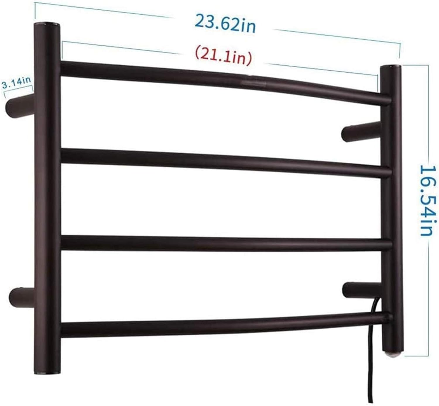 Towel Warmer,Electric Towel Rack Stainless Steel Electric Towel Warmer Wall Mounted Home Bathroom Accessories Towel Dryer Easy to Install