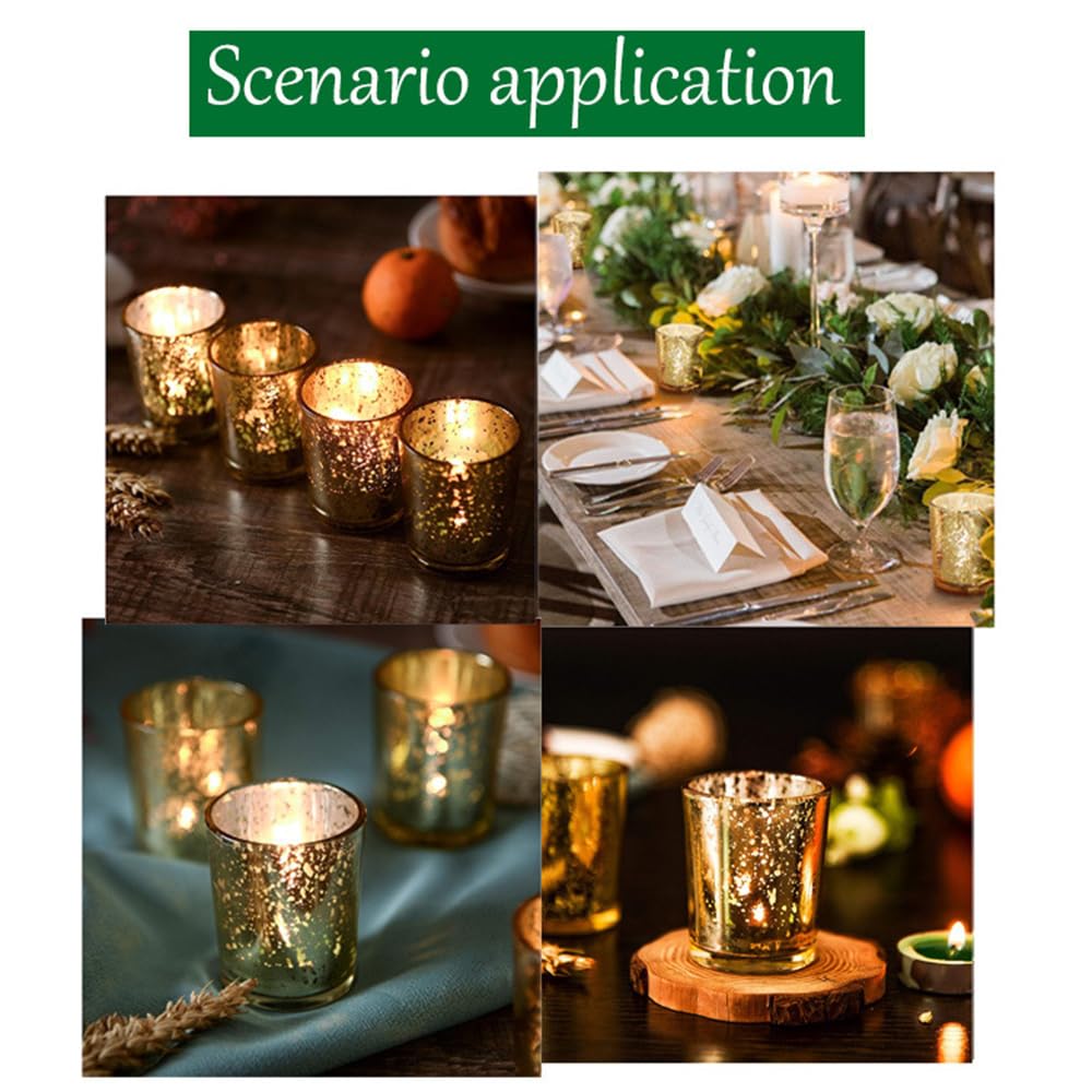 Hiseng Portavelas Cristal Roja Decorativas Navideña, Portavelas Velas de Té con Diseño de Alce árbol de Navidad, Porta Velas Vidrio para Decoración Hogar, Bodas, Fiestas (Juego de 12,Rojo)