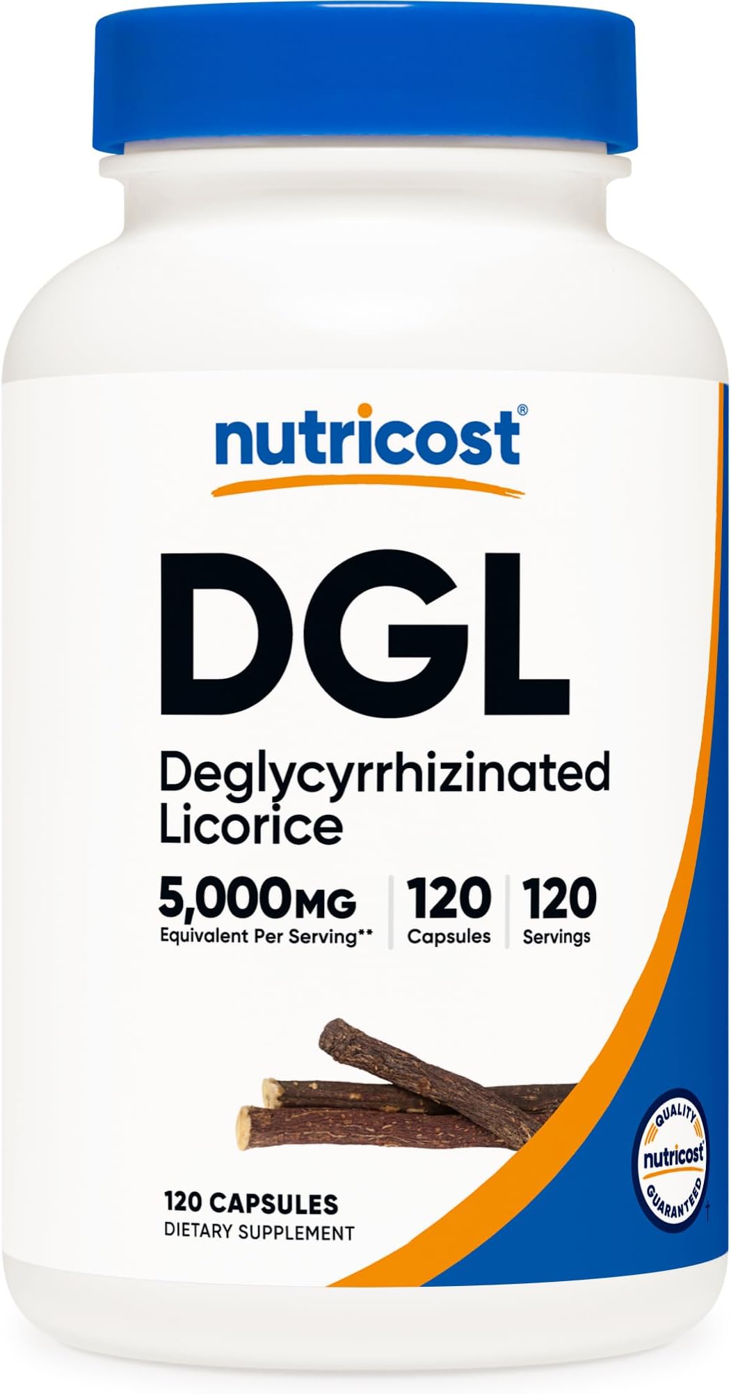 Nutricost DGL Deglycyrrhizinated Licorice Extract 120 Capsules for 120 Servings Per Bottle - GMO Free and Gluten Free, Vegan