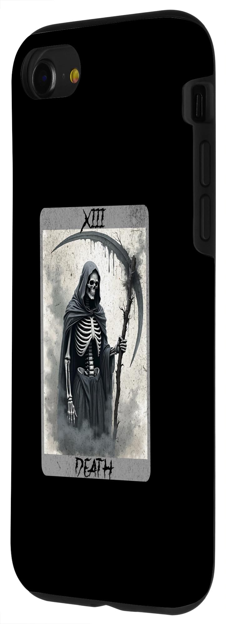 iPhone SE (2020) / 7 / 8 Vintage Tarot Card Death Reaper Occult Satan Unholy Horror Case - Image 2