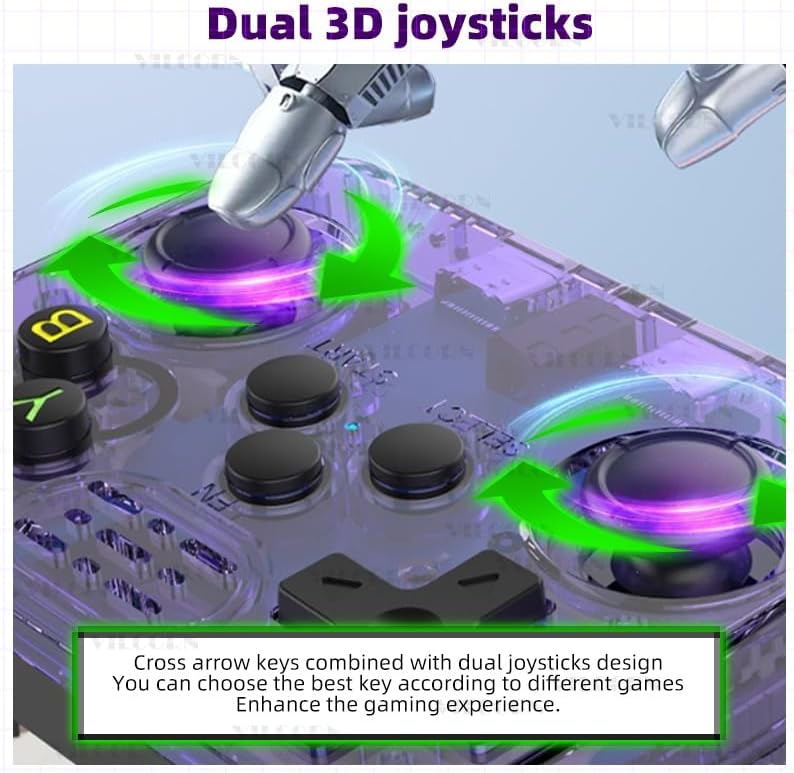 Miniatura 3 de R36S - Consola de juegos de mano retro, sistema de código abierto Arkos, pantalla IPS de 3.5 pulgadas, emulador de juegos de mano 50 con más de