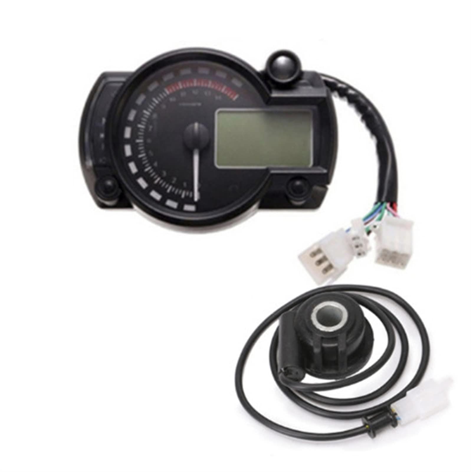 ,per KOSO, LCD Digital Motorcycle RX2N Contachilometri Tachimetro Strumento Misuratore Regolabile MAX 299KM/H 7colori Cruscotto(With sensor 2)