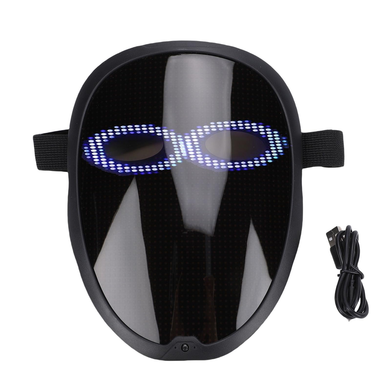 Naroote Maschera LED Che Trasforma Il Viso, Copertura LED Programmabile con 115 Modelli E Rilevamento Dei Gesti, Maschera Cosplay di Halloween Ricaricabile Controllata da App