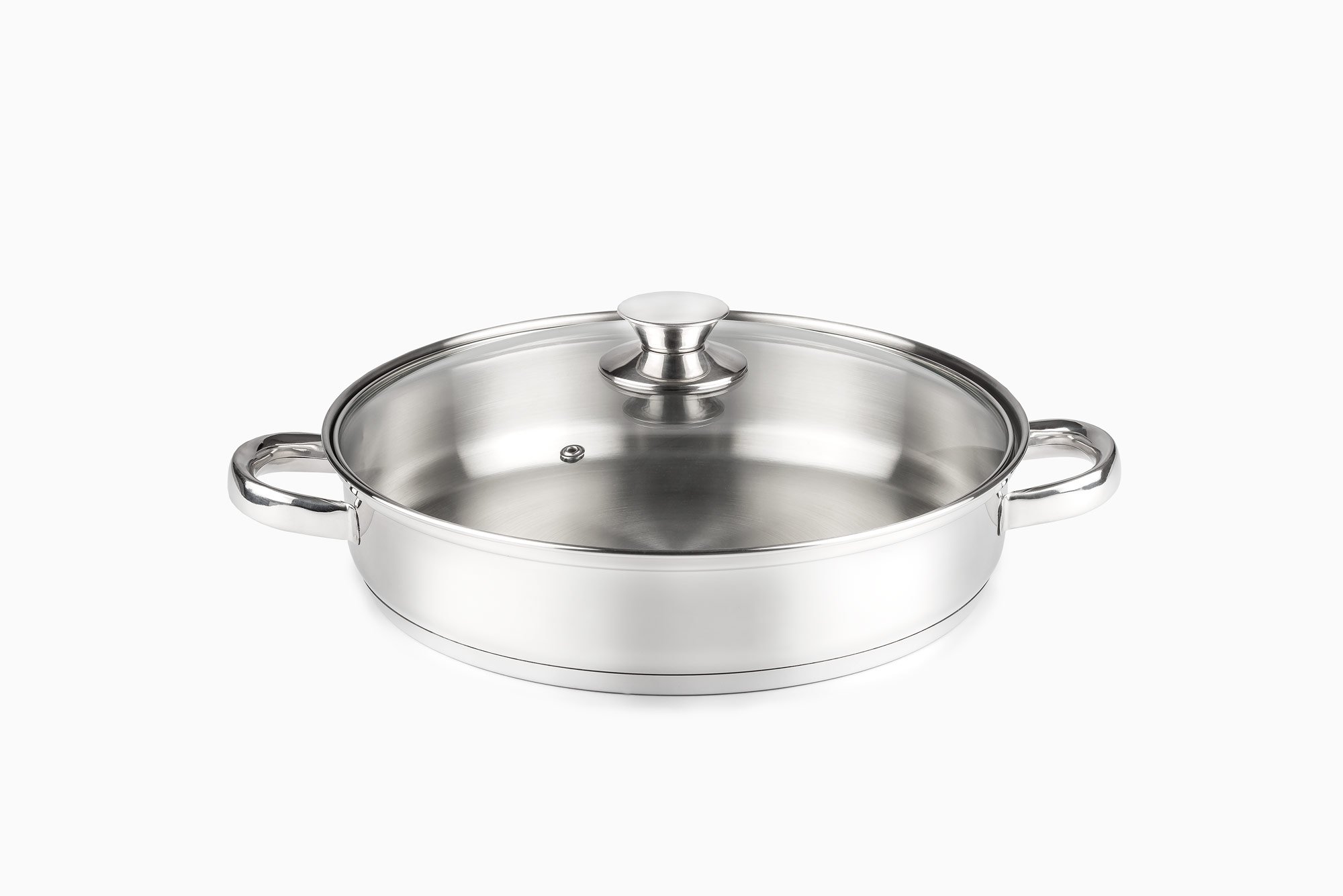 Casseruola Bassa In Acciaio Inox 18/10 - Diametro 26 Cm, Perfetta Per Sauté E Preparazioni Leggere - Foto 4