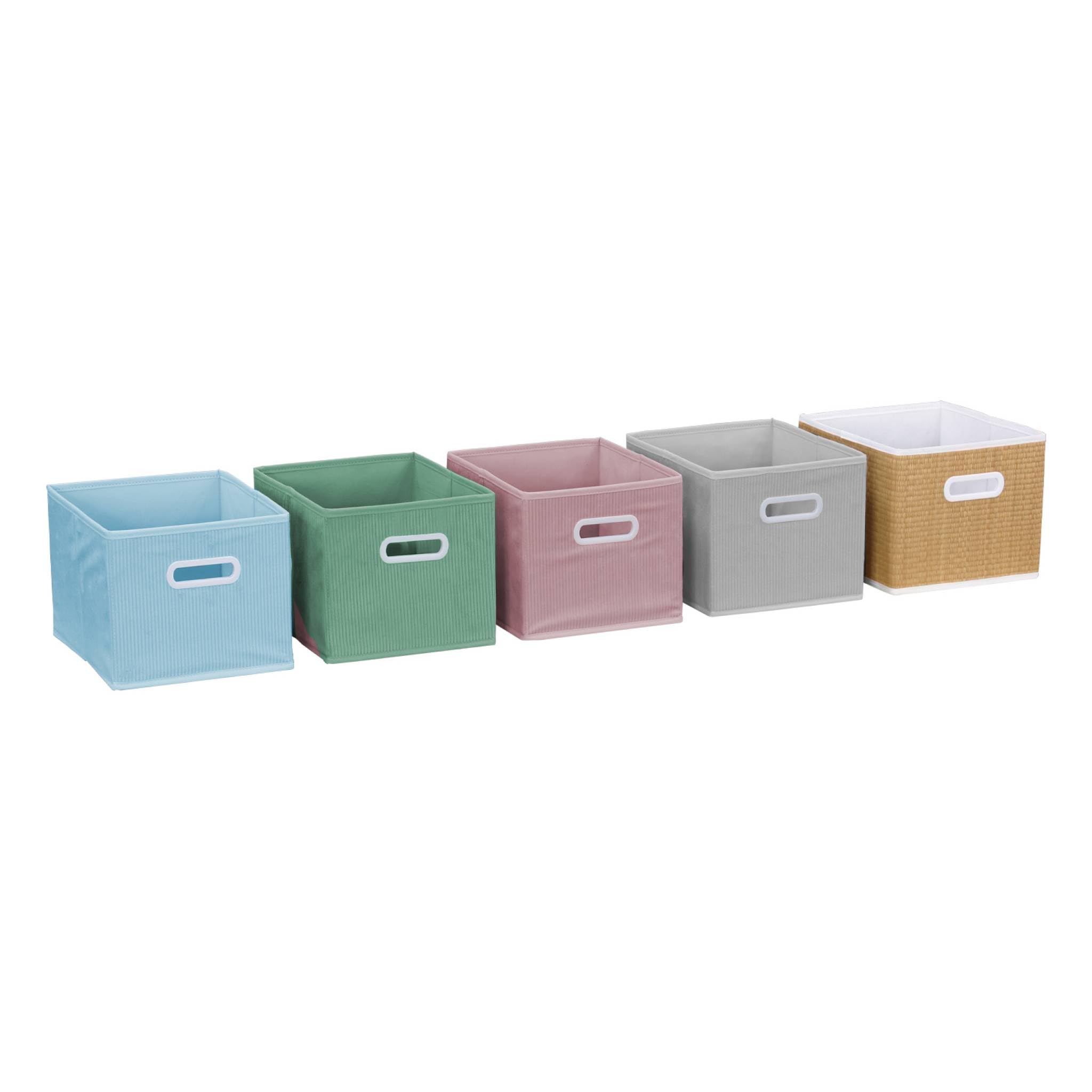 sweeek - Meuble de Rangement pour Enfant avec 7 Compartiments et 4 paniers Fibre Naturelle