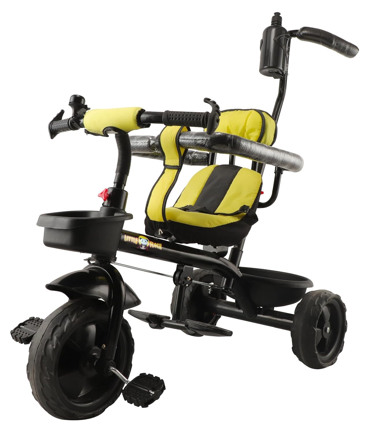 See full amazon price history chart for LITTLE FLOCK Tricycle Ride with Parental Handle | Play & Plug Cycle for Kids | Sturdy Designs with Storage Box, Horn and Guarded Seats, Heavy Wheels (Yellow) LITTLE FLOCK Tricycle Ride with Parental Handle | Play & Plug Cycle for Kids | Sturdy Designs with Storage Box, Horn and Guarded Seats, Heavy Wheels (Yellow) (B0D22Z5D4J) Amazon Price History, Amazon Price Tracker