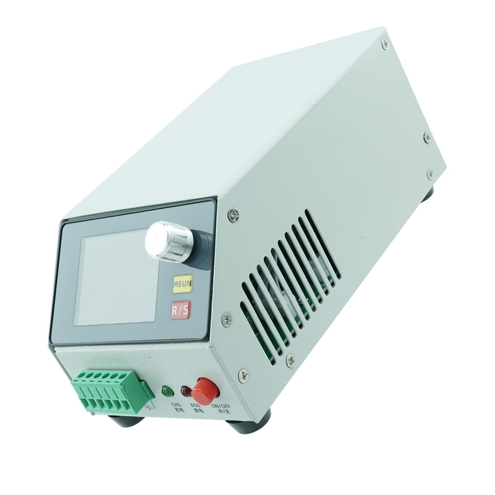 Comprobador de batería de 22 V con carga electrónica integrada, medidor de capacidad de carga/descarga, cargador de batería multifunción y descargador
