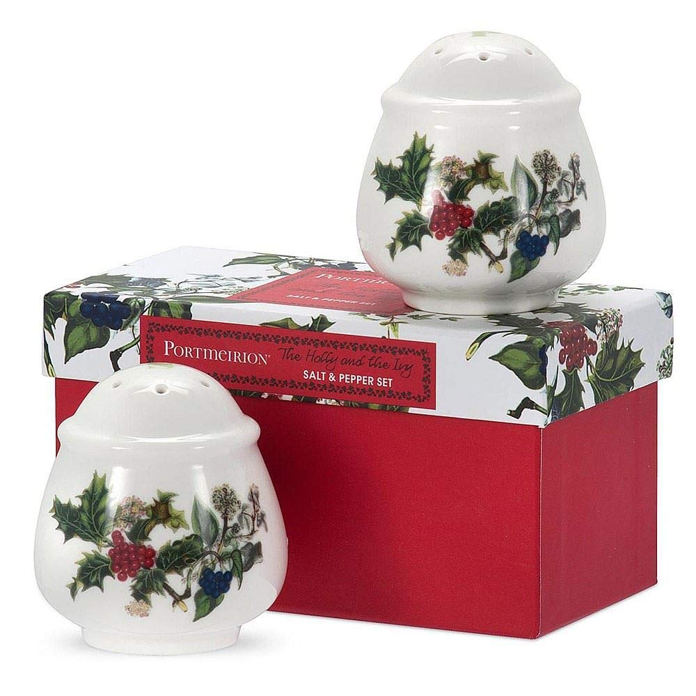 Portmeirion Multi-Colour The Holly & Ivy Salt And Pepper Set, 2-Piece