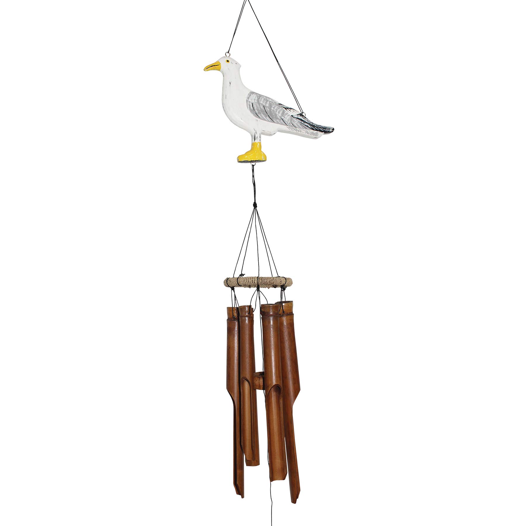Cohasset Gifts & Garden Carillon éolien en bambou Silhouette mouette