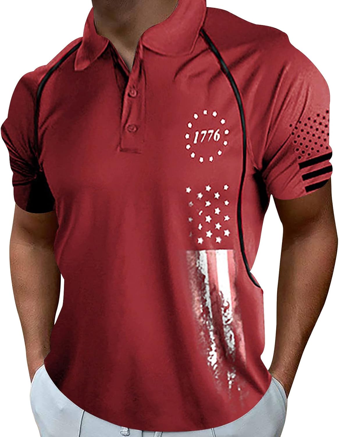 Men’s Hipster Raglan Short Sleeve Polo Shirts USA Flag Graphic Stretch Button Up Casual Patriotic Athletic Golf Tennis Shirts Men’s Hipster Raglan Short Sleeve Polo Shirts USA Flag Graphic Stretch Button Up Casual Patriotic Athletic Golf Tennis Shirts