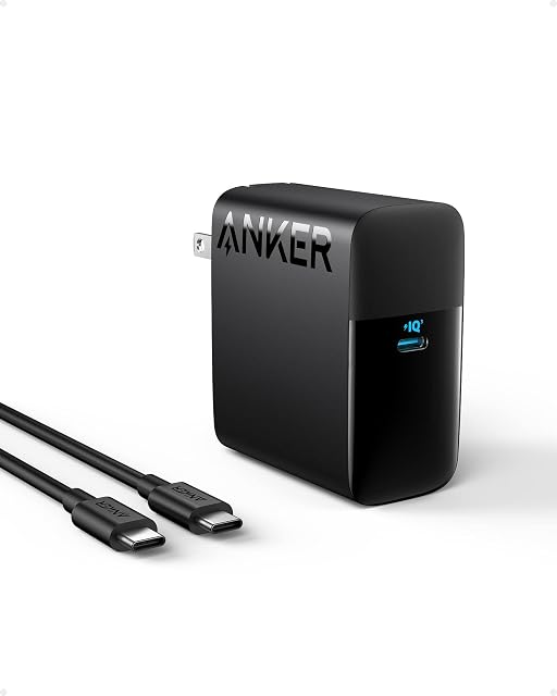 Mac Book Pro Charger, 100W USB-C Charger, Anker PIQ 3.0 Compact and Foldable Fast Charger for MacBook Pro, MacBook Air, iPad Pro, iPhone 14, Samsung Galaxy, and All USB-C Devices (5 ft Cable Included)