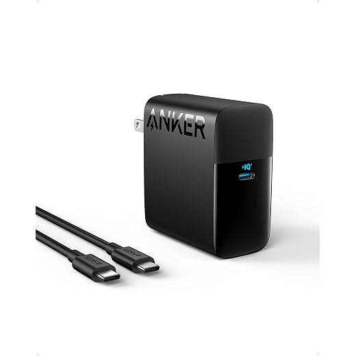 Anker MacBook Charger, Compact and Foldable 100W USB C Charger for MacBook Air, Samsung Galaxy, iPad Pro, and More, 5FT USB C Cable Included