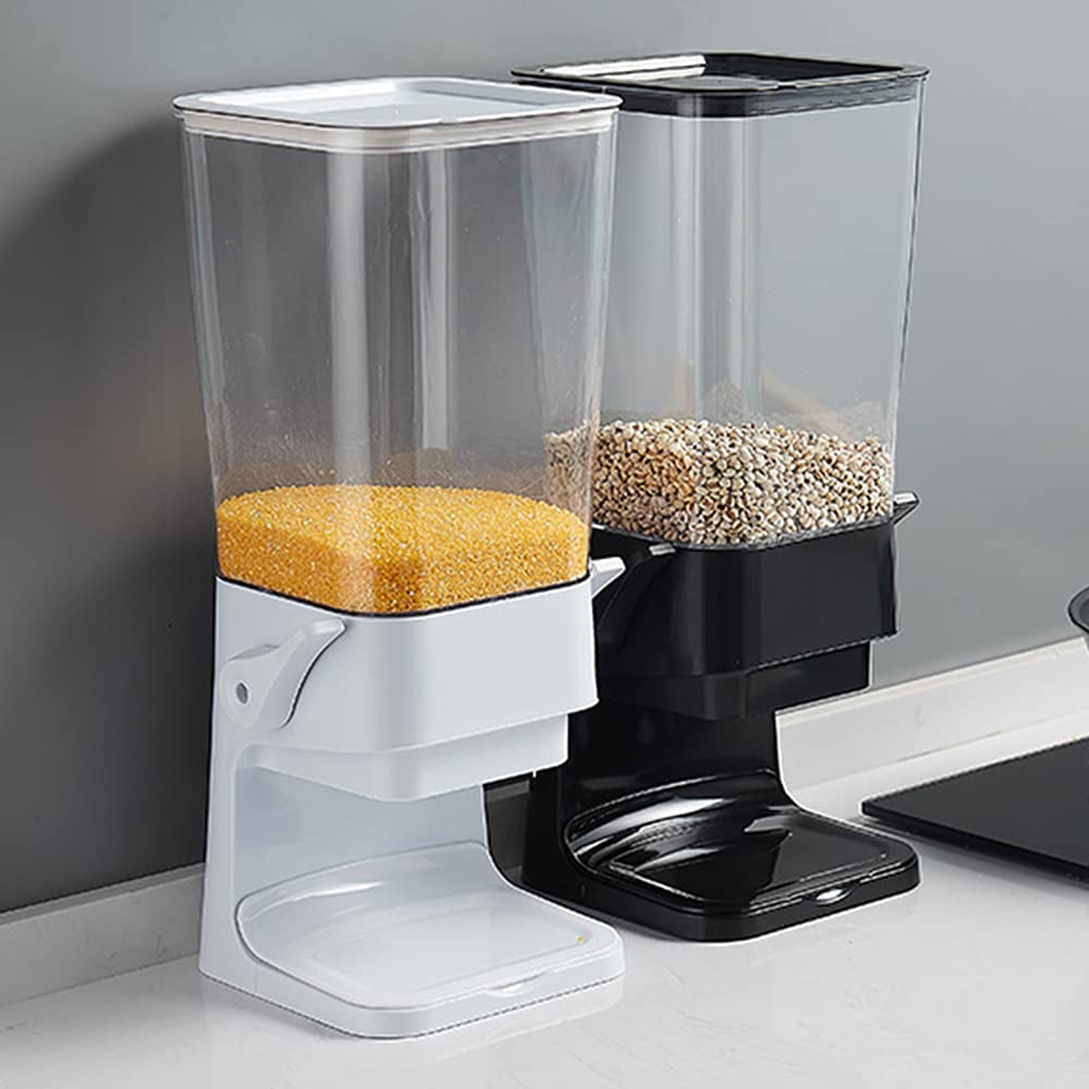 Dispenser di cereali da banco per alimenti secchi a controllo singolo in plastica per caramelle, cereali, noci di farina d'avena