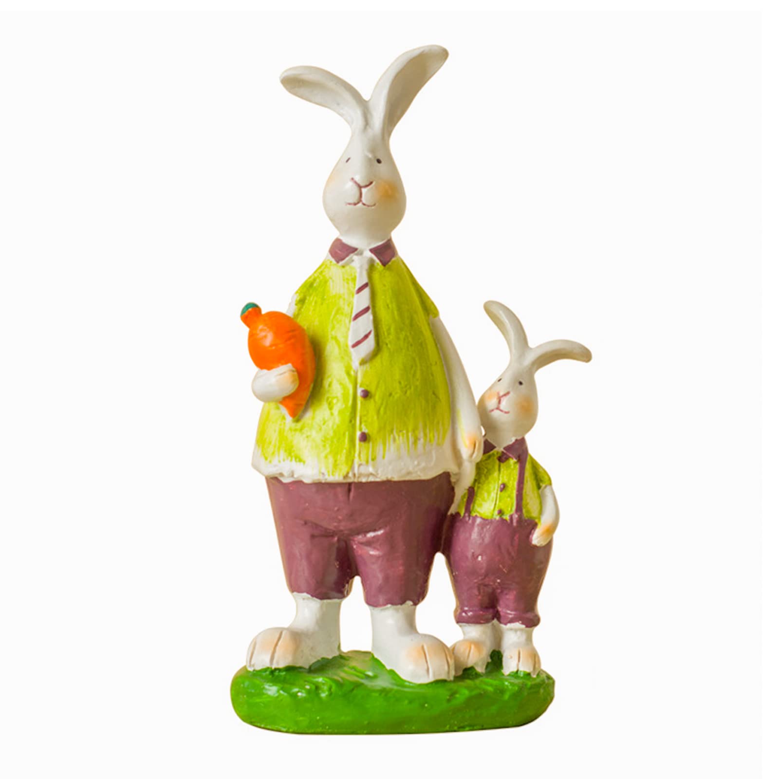 Statue de lapin vert pour créer un coin nature apaisant sur votre terrasse ou votre bureau