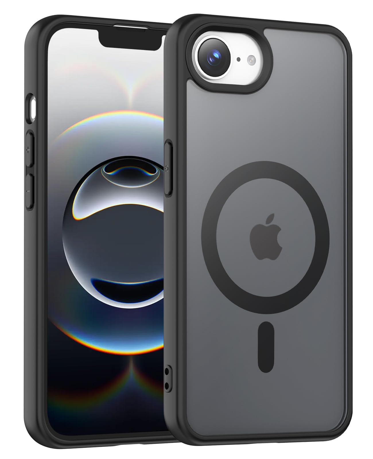 Temdan for iPhone 16e Case, Compatible with Magsafe, Anti-Yellowing, Military-Grade Protection, Shockproof Slim Magnetic Phone Case Cover, Black