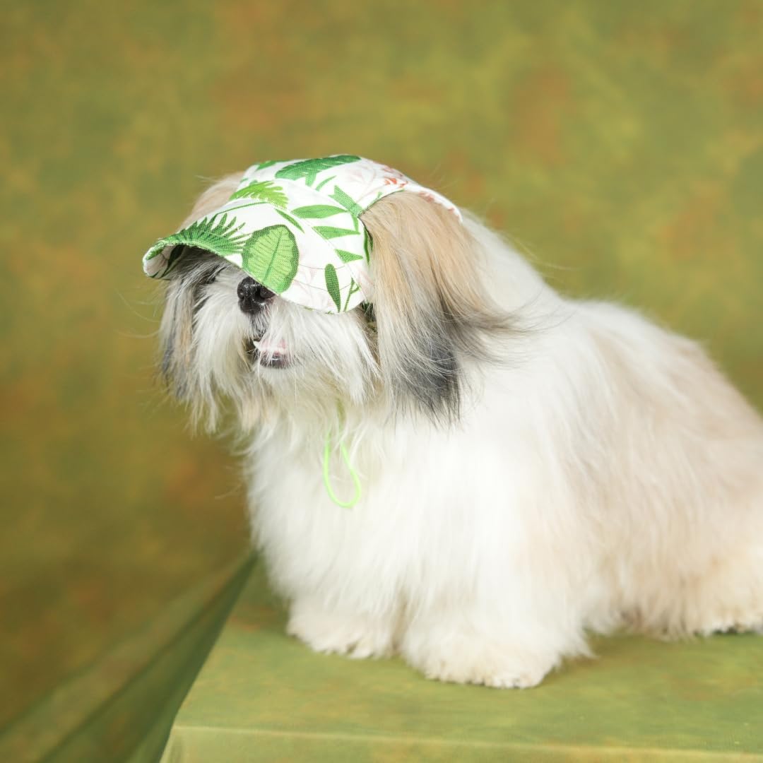 Unleash Dog Cap, Adjustable Dog Outdoor Sport Sun Protection Baseball Hat Cap Visor Sunbonnet Outfit with Ear Holes for Puppy Small Dogs (Large, White Green Design) (B0D9HWSCL6) Amazon Price History, Amazon Price Tracker