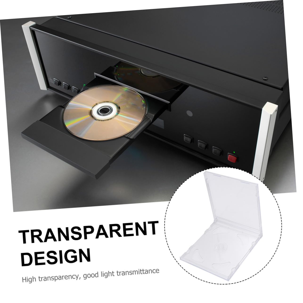 BESPORTBLE 10 Custodie Trasparenti per CD Doppie in Plastica Rigida Porta CD Compatto per Dvd Confezione da 10 Pezzi per Archiviazione Video e Multimedia per Casa e Regalo
