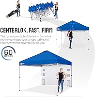 Vista 6 de CROWN SHADES Tienda de campaña, refugio portátil desplegable al aire libre de 10 x 10 pies con bolsillo en la pared lateral, cerradura central